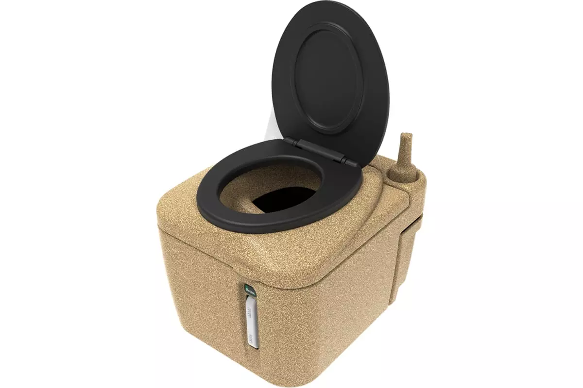 Туалет торфяной Rostok Eco песочный гранит + Наполнитель торфяной  20л