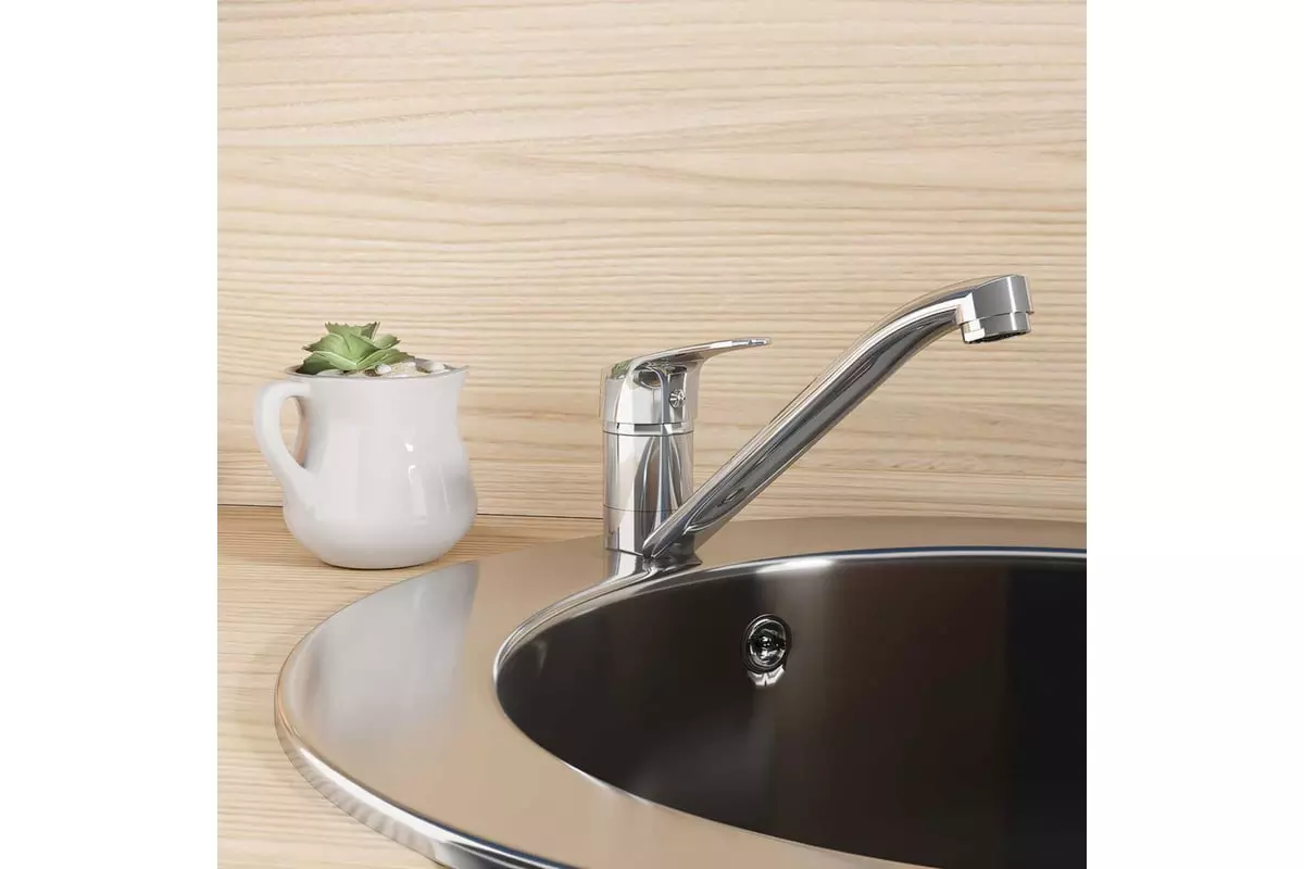 Смеситель для кухни, средний излив, хром, Milardo Meal, M06SB00M05, латунь