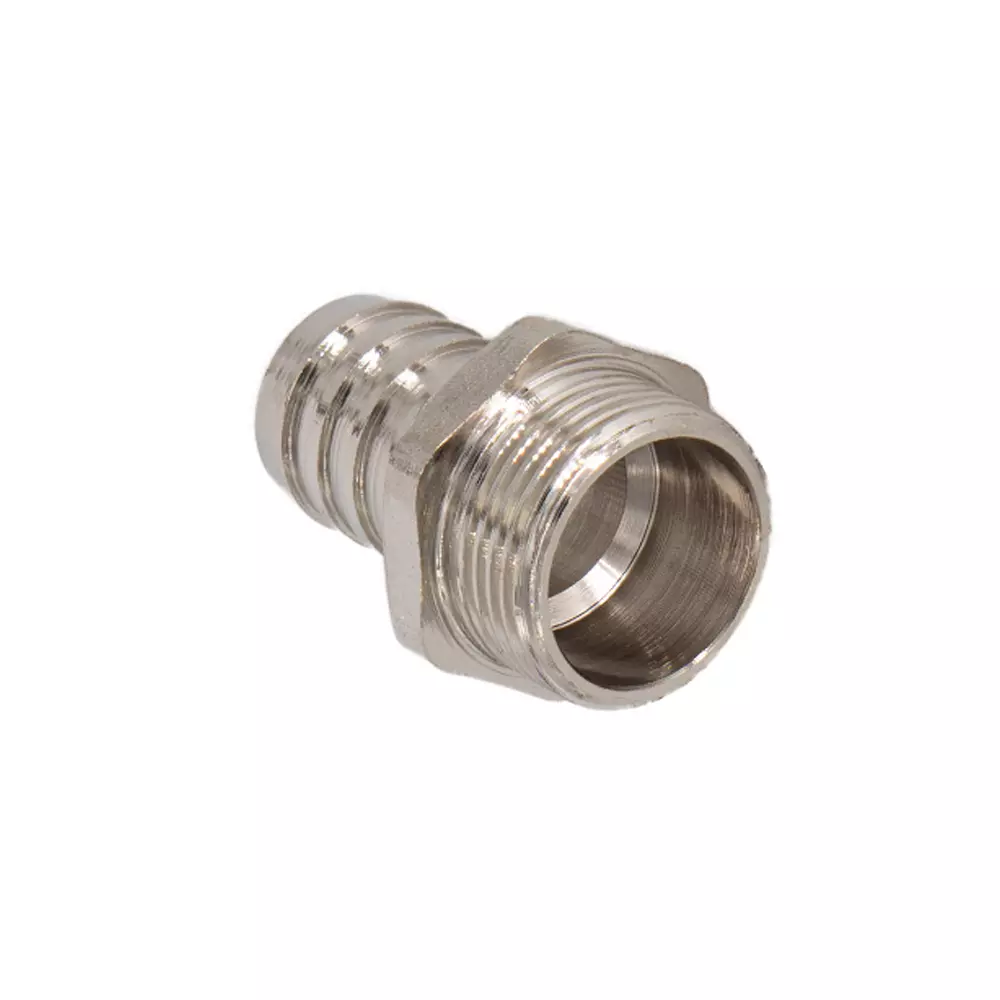 Штуцер для шланга 3/4&quot;х20 мм, НР, никель, CTM CRSM3420