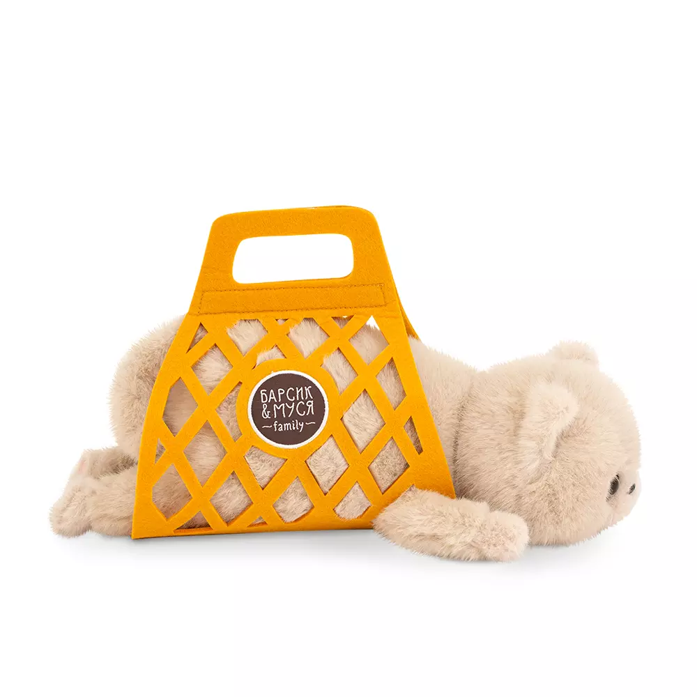 Мягкая игрушка Кот Барсик в сумке 56 см бежевый Orange Toys B1003/56