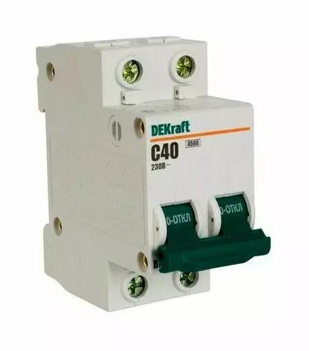 Автоматический выключатель DEKraft ВА-101 11070DEK 2п С 40А 4,5кА