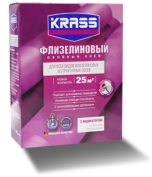 Клей KRASS Флизелиновый для флизелиновых и структурных обоев 200г