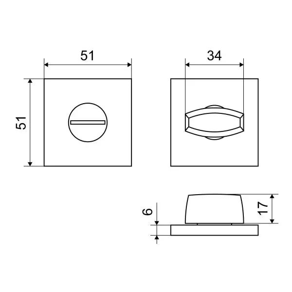 Завертка дверная АЛЛЮР АРТ BK-S2 MBN(6140) графит