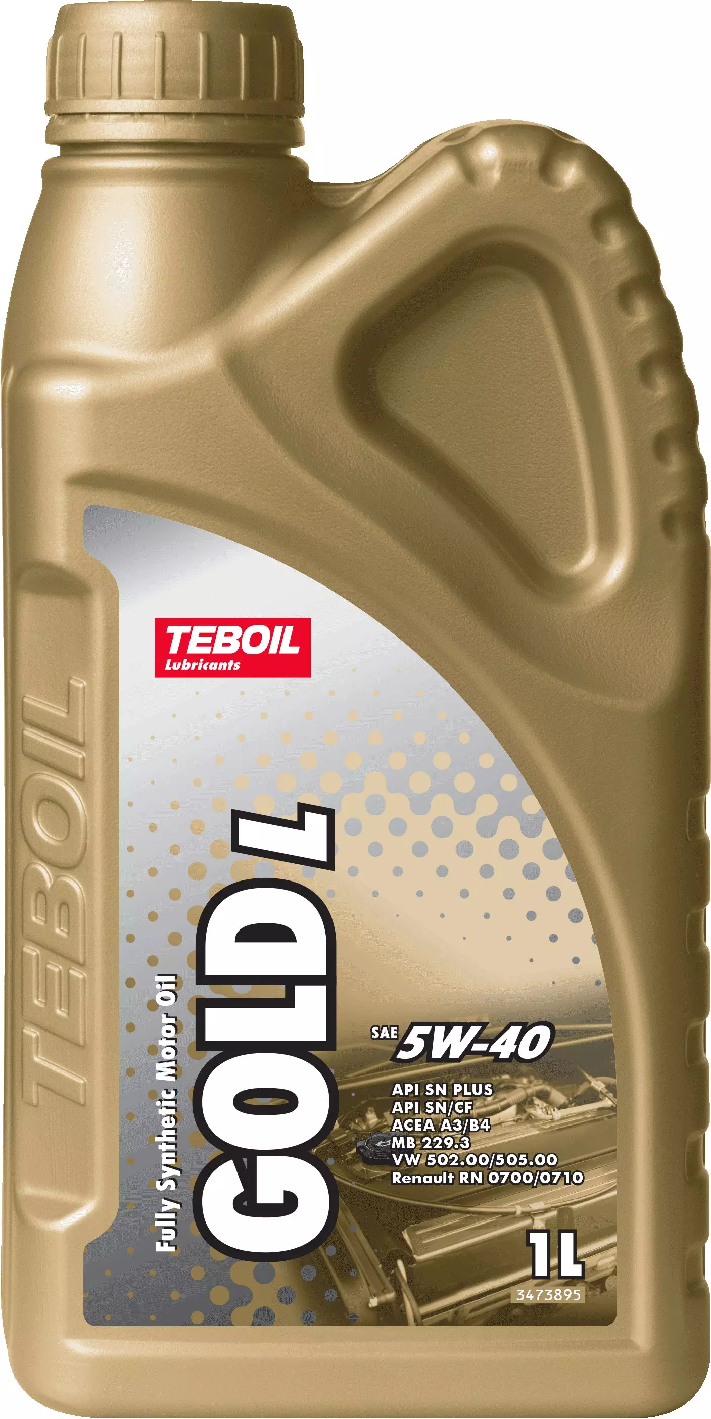 Масло моторное TEBOIL Gold L 5W-40, 1 л, SN/CF, синтетическое