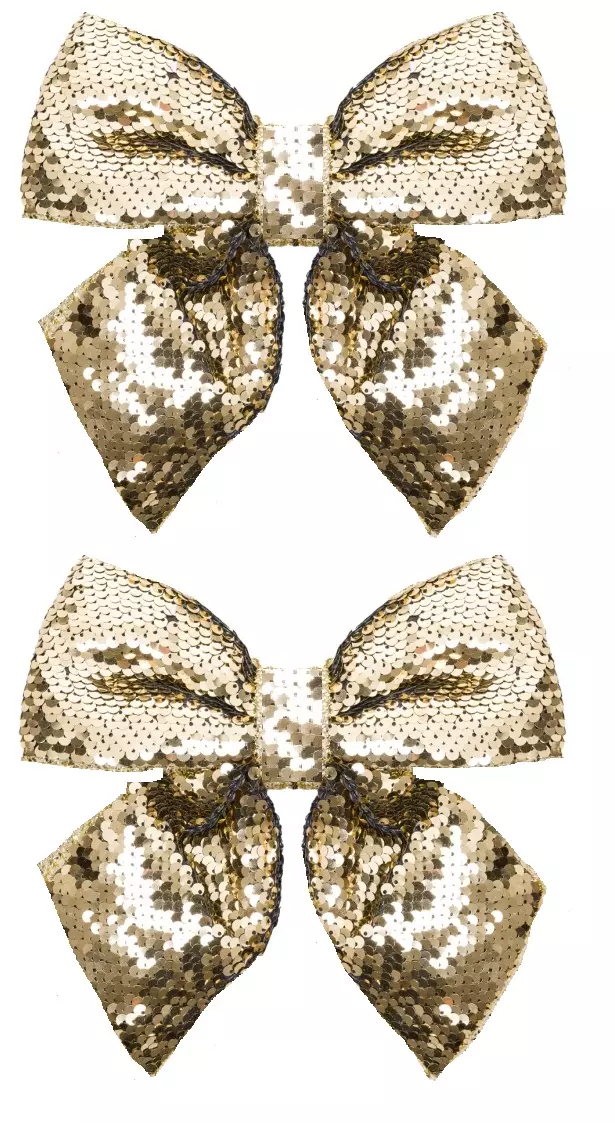 Декоративное украшение БАНТ из полиэстера, набор из 2 шт / 14х12х0,01см 93269