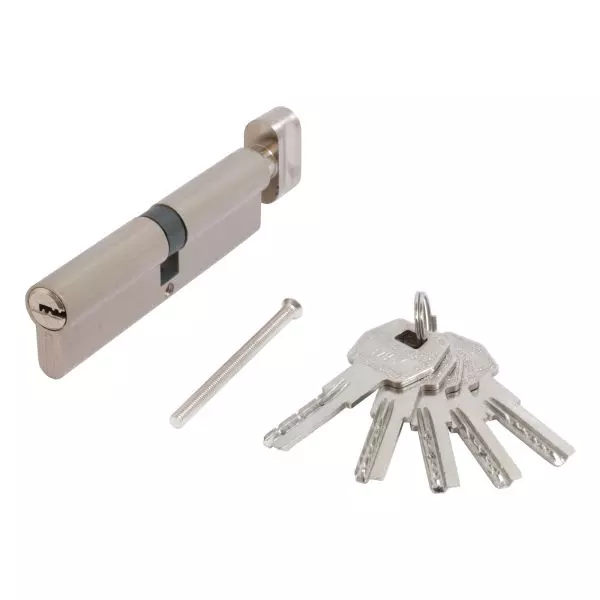 Цилиндровый механизм Стандарт MAX 110 мм (55х55В) SN 5кл мат.никель перф.ключ/завертка
