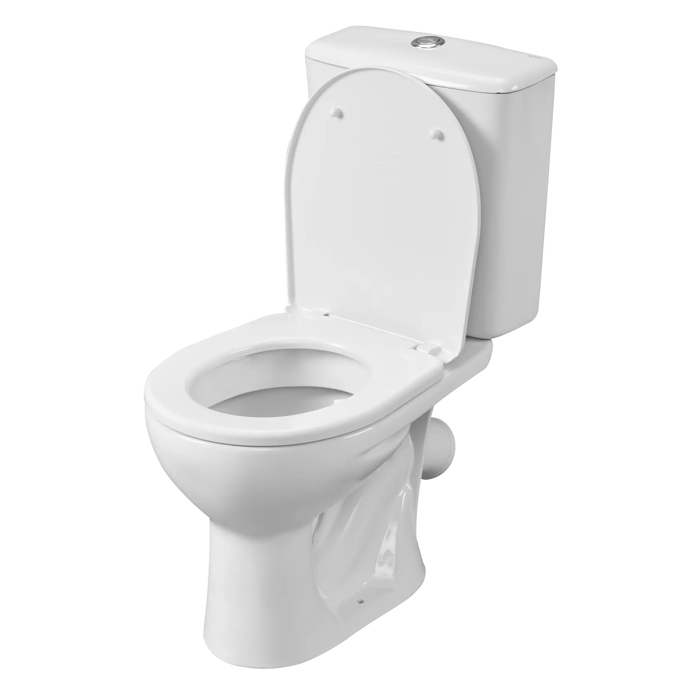 Унитаз Santeri Орион 1.P400.8.S00.00B.F косой выпуск, нижний подвод, 1-режимный слив, сиденье полипропилен