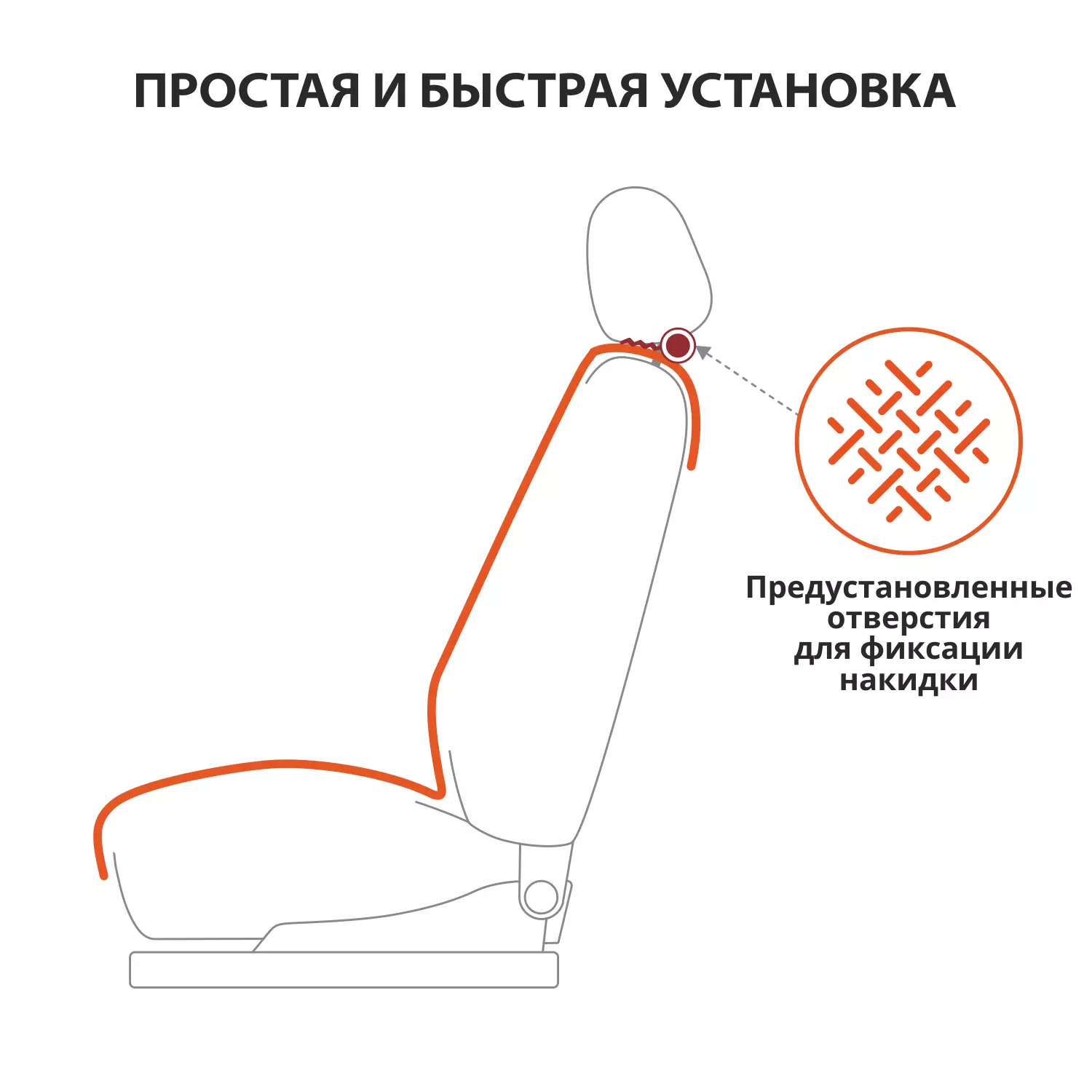 Накидка на автокресло массажная деревянная VOIN 127*38 cm /черный,белый/