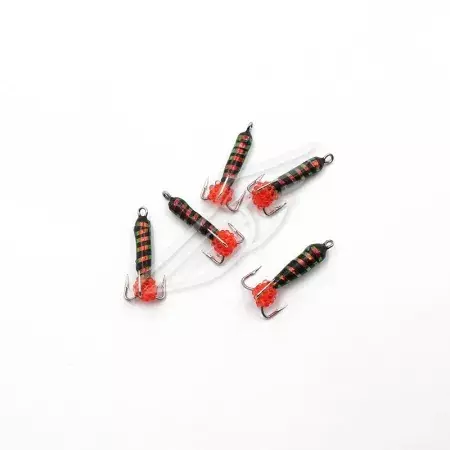 Мормышка вольф. безнасадочная &quot;ЯМАН&quot; Черт с петлей длинный Малек, d-2 мм, вес 0,5 г,(уп.5шт)