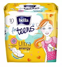 Прокладки гигиенические bella teens ultra energy deo 10шт