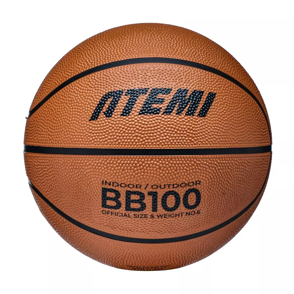 Баскетбольный мяч р.6 Atemi, резина, 8 панелей, BB100N