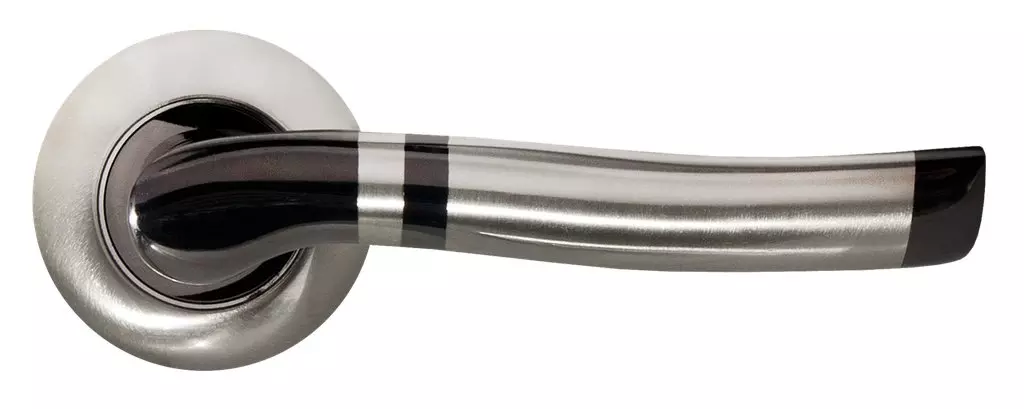 Дверная ручка круг MORELLI DIY МН-04 SN/BN белый/черный никель
