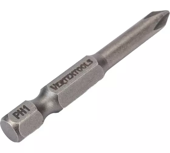Набор бит для шуруповерта PH1 50 мм VertexTools БТ-PH1-50 10 шт