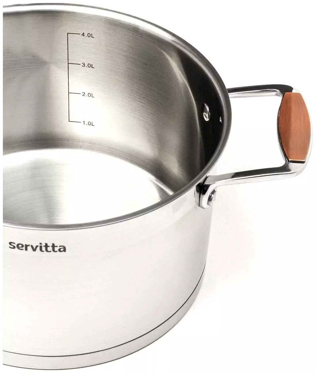 Кастрюля 4,5 л (d-22 см), нерж.сталь, Servitta Quadro Sr0117