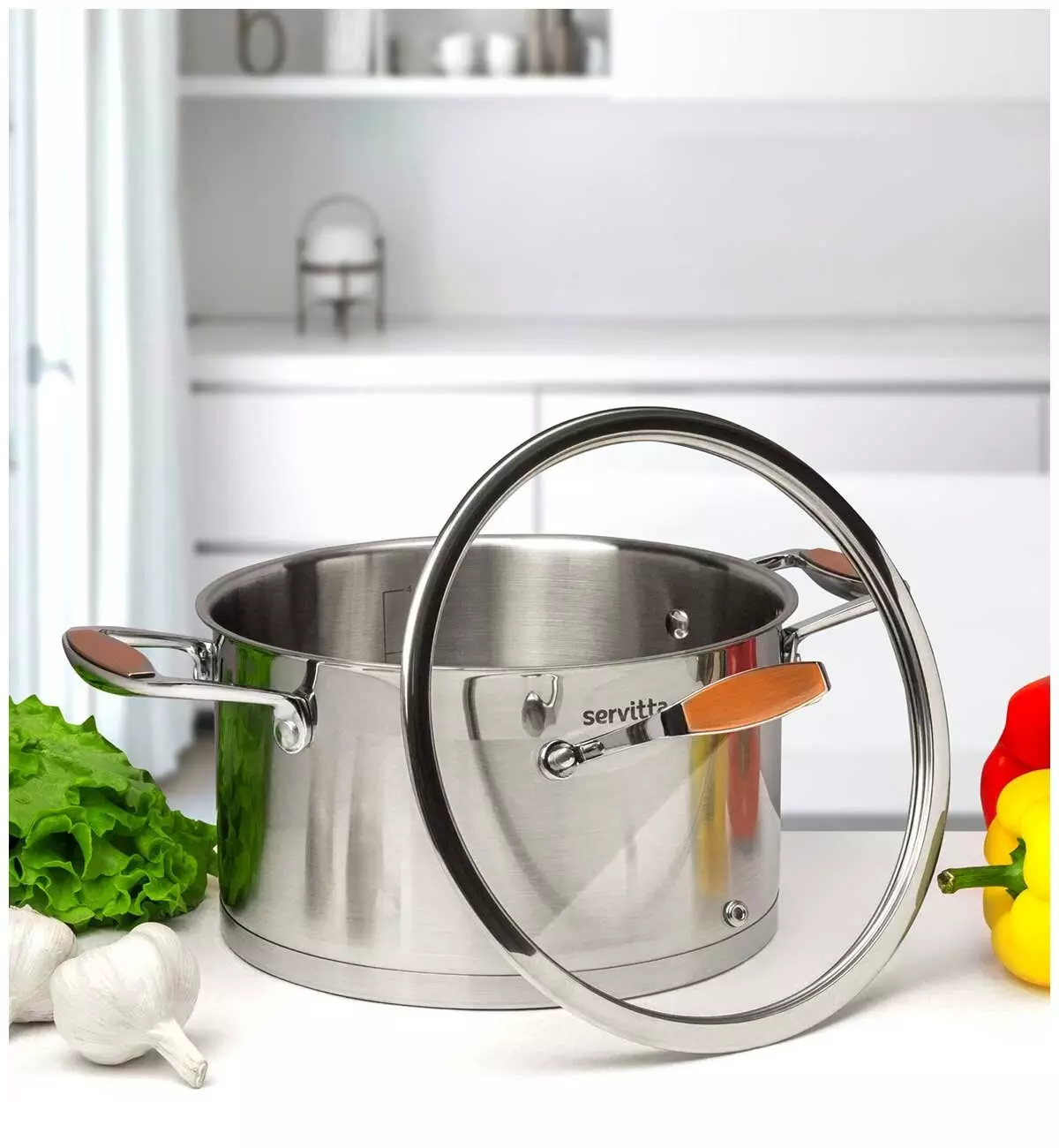 Кастрюля 4,5 л (d-22 см), нерж.сталь, Servitta Quadro Sr0117