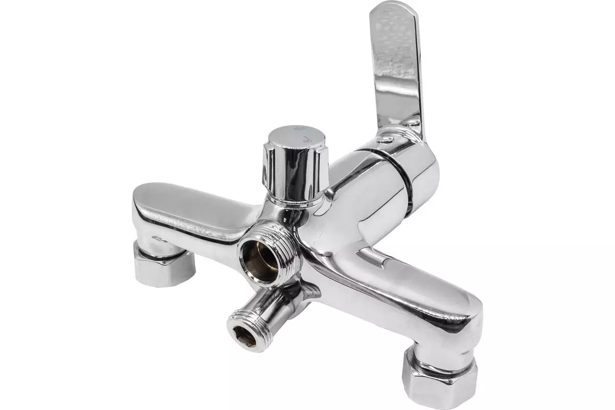 Смеситель для ванны, длинный излив 32 см, хром, с аксессуарами, VODA Drop DP 31, латунь