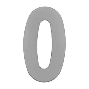 Номер на дверь "0" пластик CP (хром) MARLOK