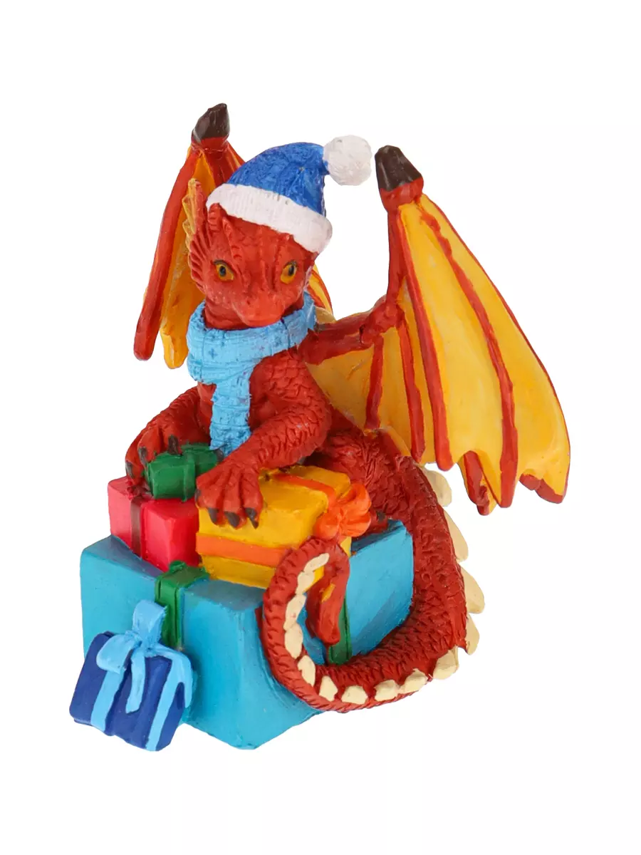 Полирезиновая статуэтка Дракон с подарками, 8-10 см, НУ-1642