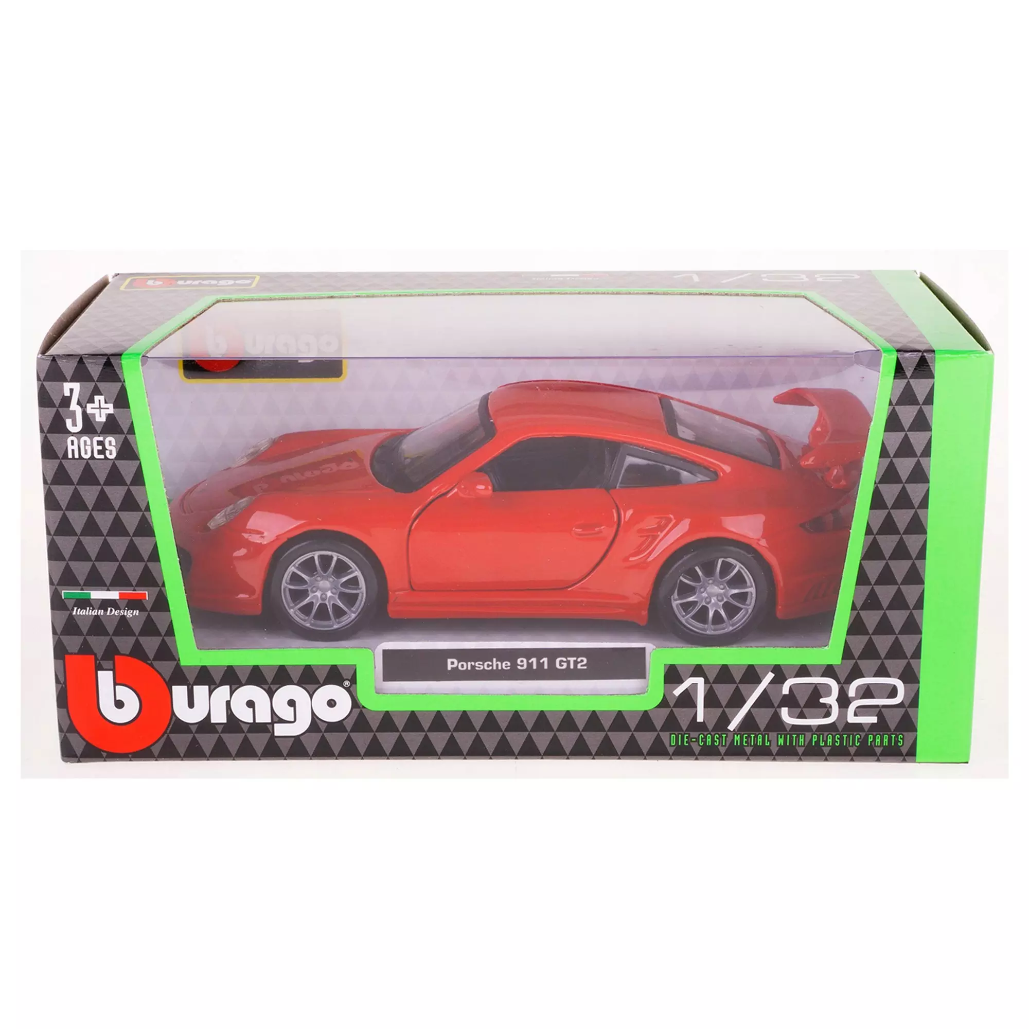 Машинка die-cast Porsche 911 GT2 Bburago 1:32, красная 18-43023