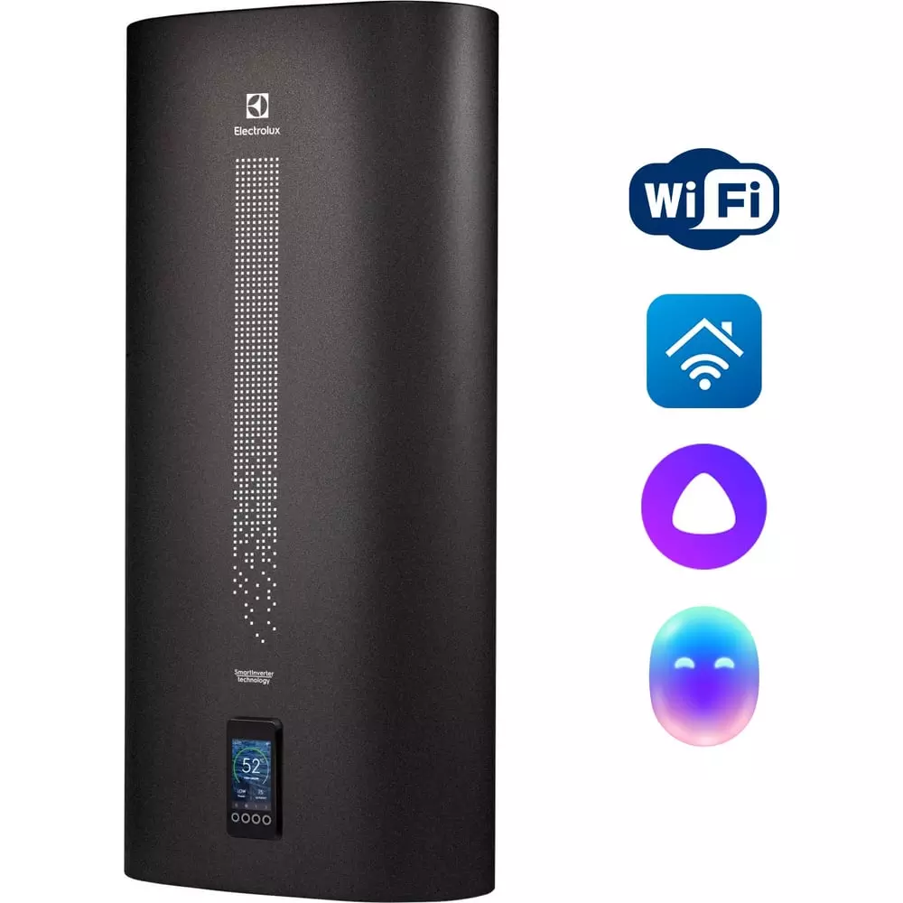 Водонагреватель электрический 50 л 2000 Вт Electrolux EWH 50 SmartInverter Grafit Wi-Fi нерж. сталь, универсальный