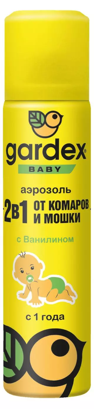 Gardex Baby Аэрозоль от комаров и мошки для детей с 1 года 80 мл