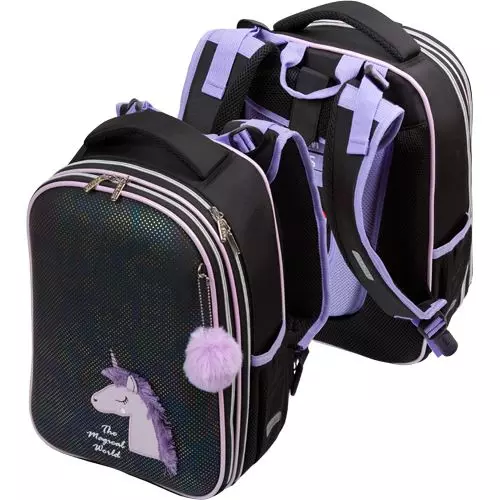 Рюкзак &quot;deVENTE. Choice. Magic Unicorn&quot; школьный жесткий 38x28x16 см (17 л) вес 1000 г, 1 отделение