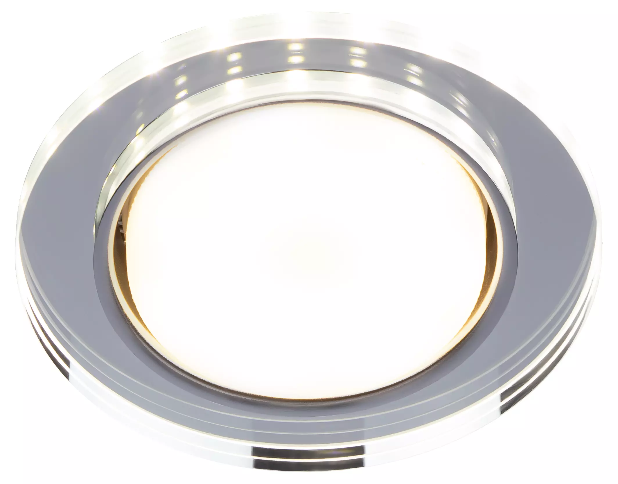 Светильник точечный ЭРА GX53 с LED подсветкой зеркальный Б0057467