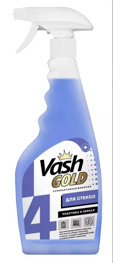 Спрей для мытья стекол и зеркал Vash Gold, 500 мл