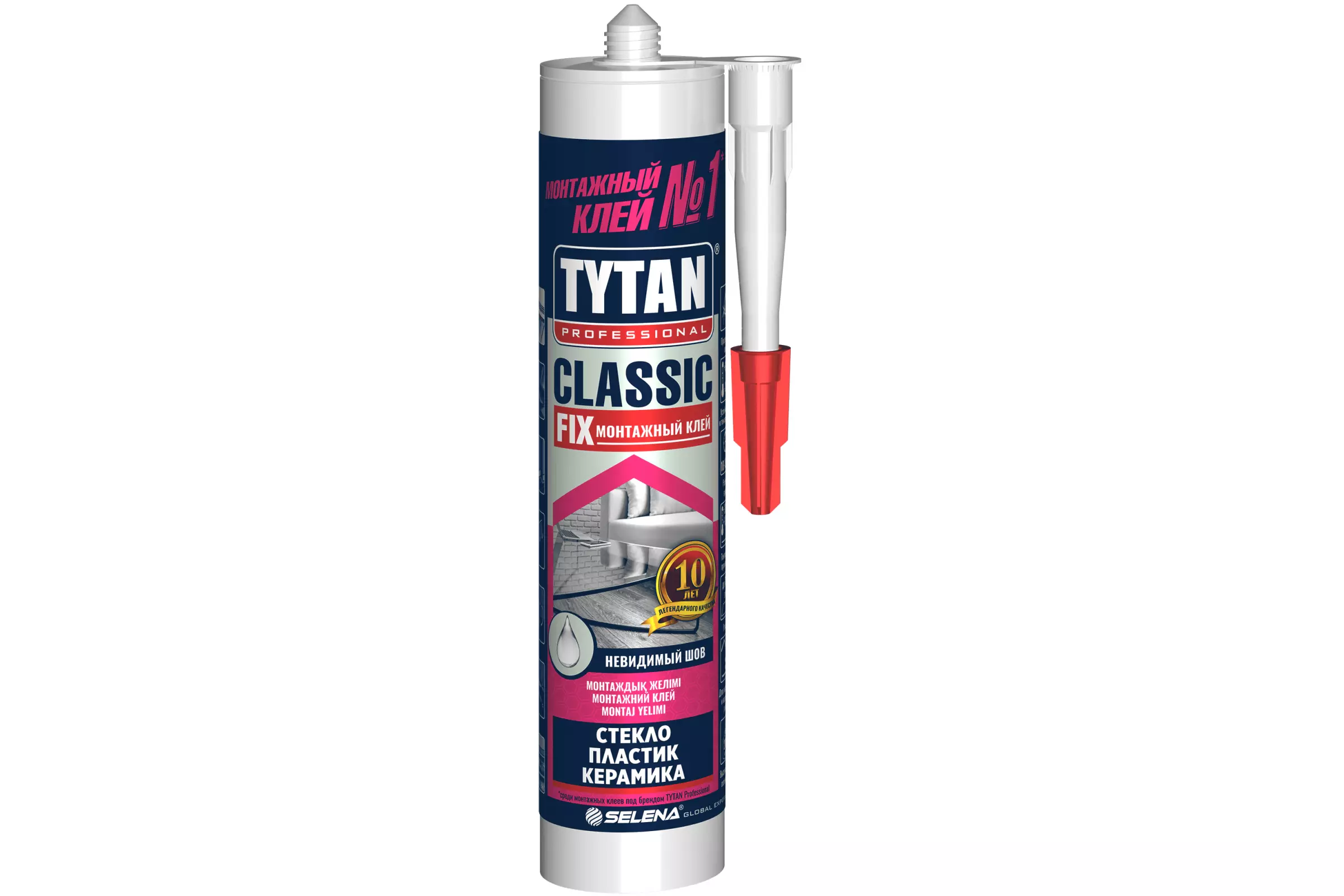 Монтажный клей TYTAN PROFESSIONAL Classic Fix каучуковый прозрачный 310 мл 62949