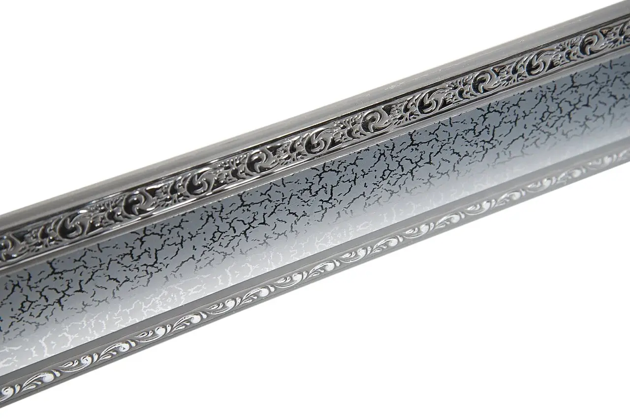 Бленда для пластикового карниза 300см Ажур 70мм - серебро элегант