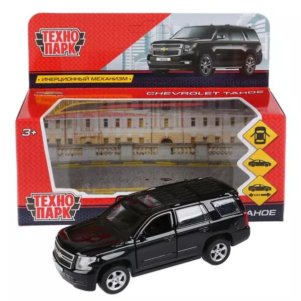Автомобиль CHEVROLET TAHOE 12см металл черный Технопарк TAHOE-BK