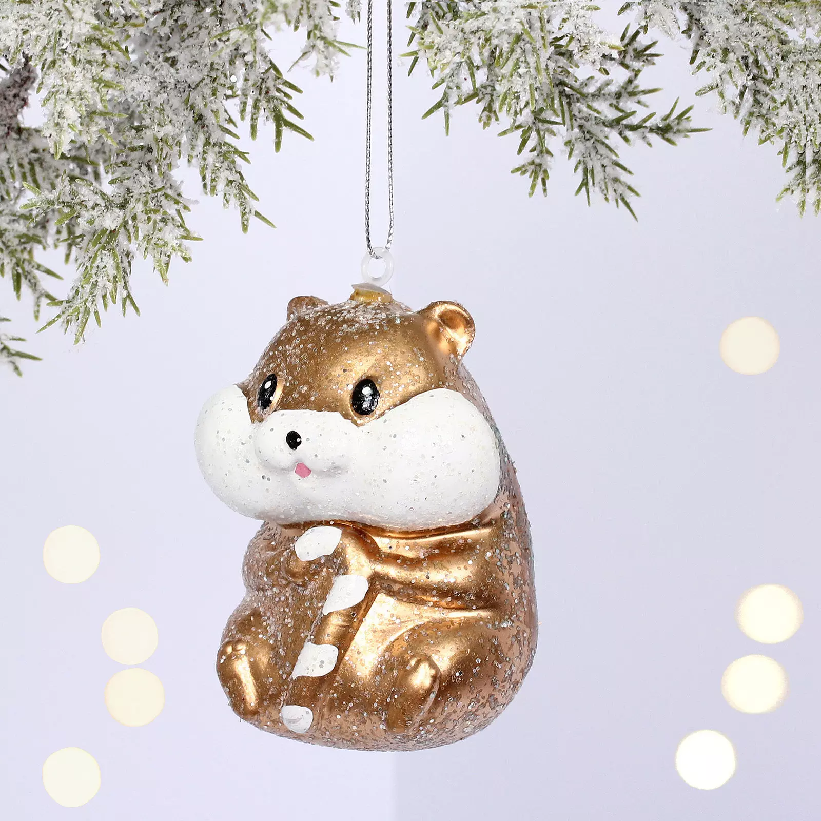 Елочная игрушка Милый бурундук 5,5х6х8,5 см 916-1657