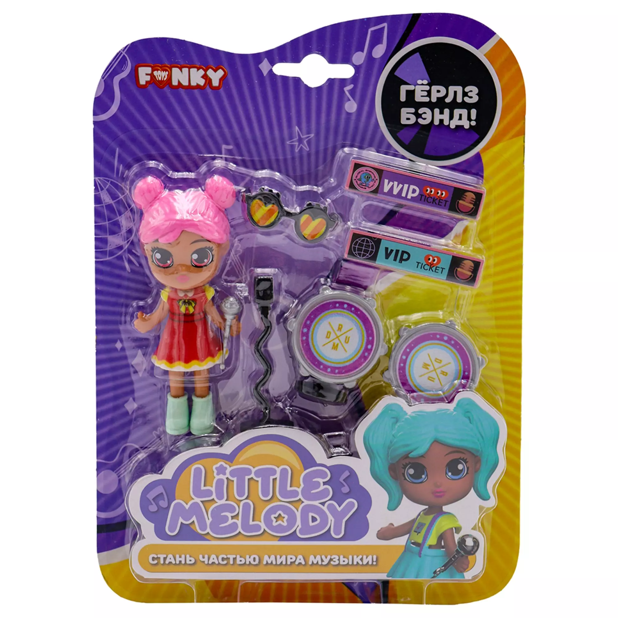 Игровой набор куколка Терри с музыкальными аксессуарами Funky Toys FTk0081441-2