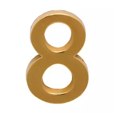 Номер на дверь &quot;8&quot; золото &quot;АЛЛЮР&quot; металл