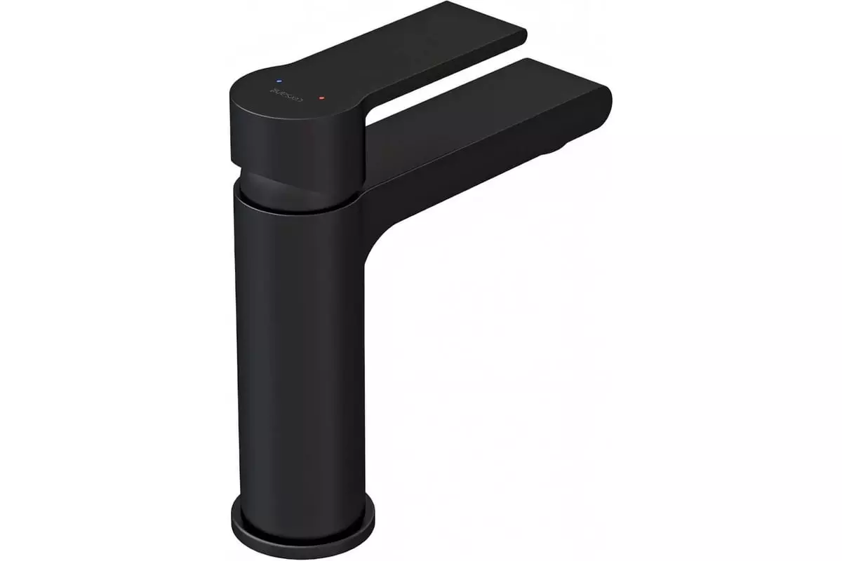 Смеситель для раковины Cersanit BRASKO BLACK однорычажный черный клик клак