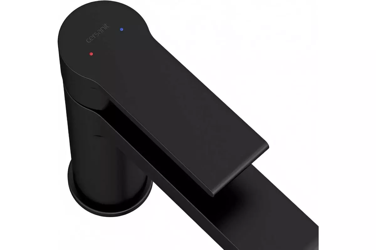 Смеситель для раковины Cersanit BRASKO BLACK однорычажный черный клик клак