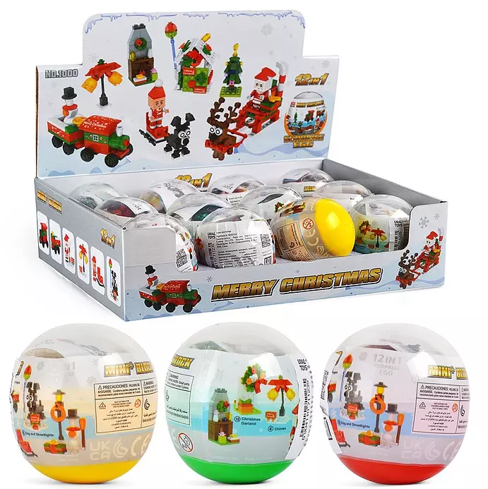 Новогодний конструктор блочный Счастливого Рождества (яйцо-сюрприз) Q32111