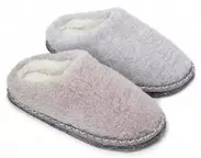 Тапочки женские закрытые LuckyLand 4286 W-M-FUR бежевый/серый, р-р 37