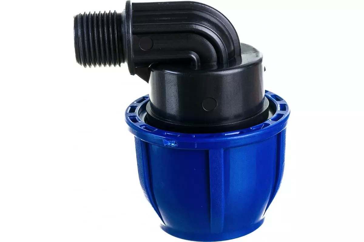 Отвод ПНД с резьбой 32x1/2" НР, компрессионный, PN16, RTP 11559