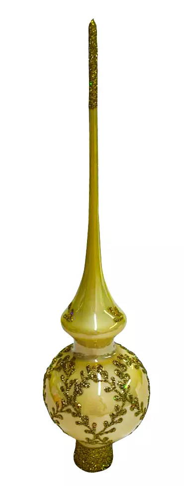 Верхушка на елку Пика стекло Веточка ромб-1 Коломеев КВ-194114/1