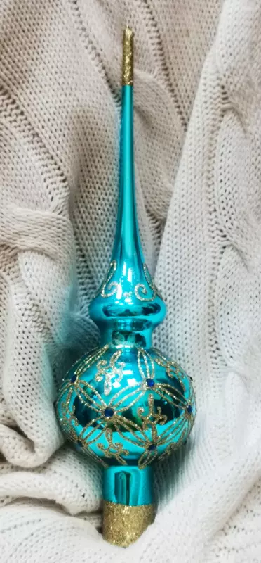 Верхушка на елку Пика стекло Камелия Коломеев КВ-201018