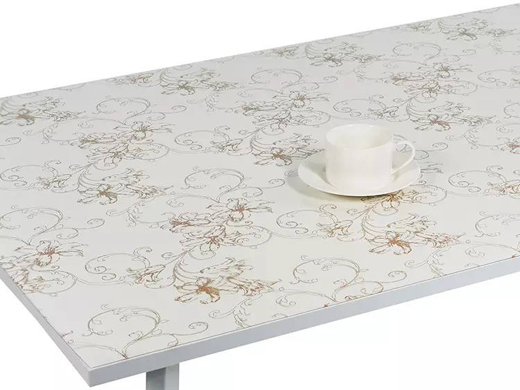 Клеенка на стол силиконовая ширина 0,8м толщина 0,6 мм золото арт 180-G Dekorelle