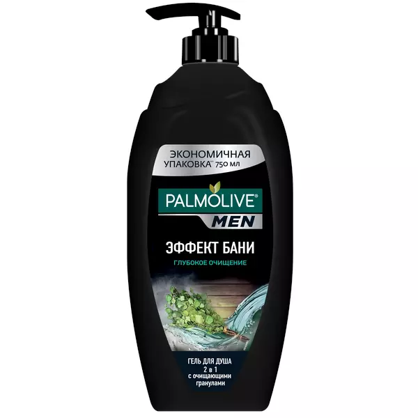 Гель для душа Palmolive Men 2в1 Эффект Бани Глубокое очищение 750 мл