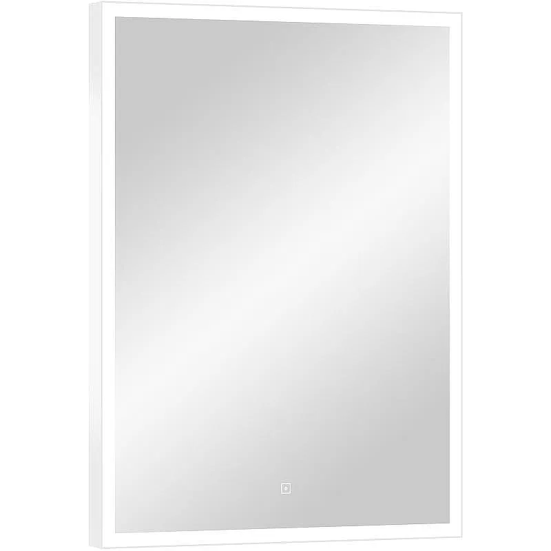 Зеркало в ванную 60х80 см Континент Frame White LED ЗЛП944 подсветка, сенсор