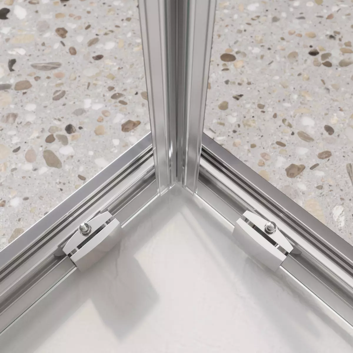 Душевой уголок BelBagno LUCE-A-2-90-C-Cr хром, стекло прозрачное