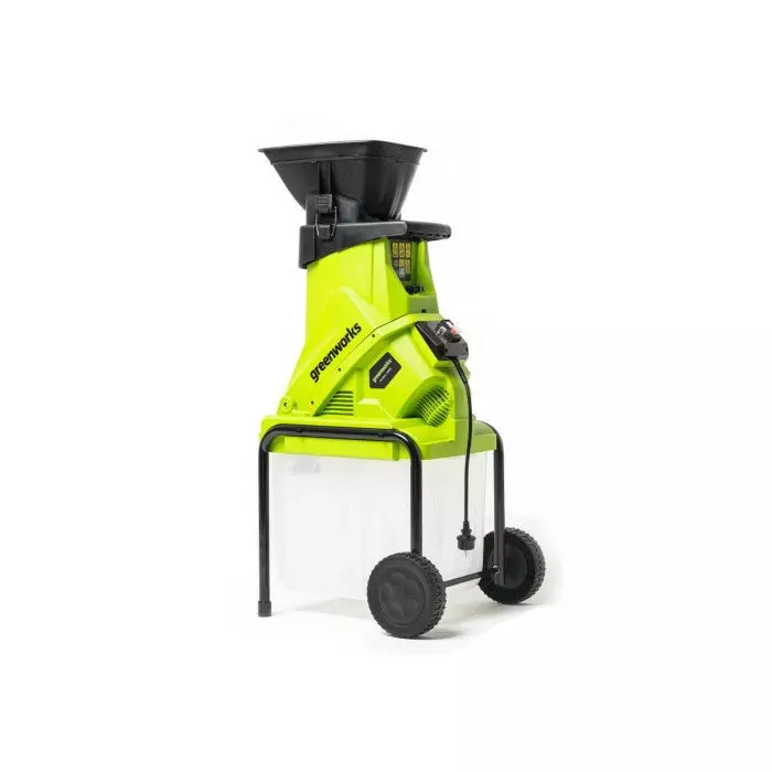 Садовый измельчитель электрический Greenworks GW-2800SD, 220V, 2800Вт с контейнером
