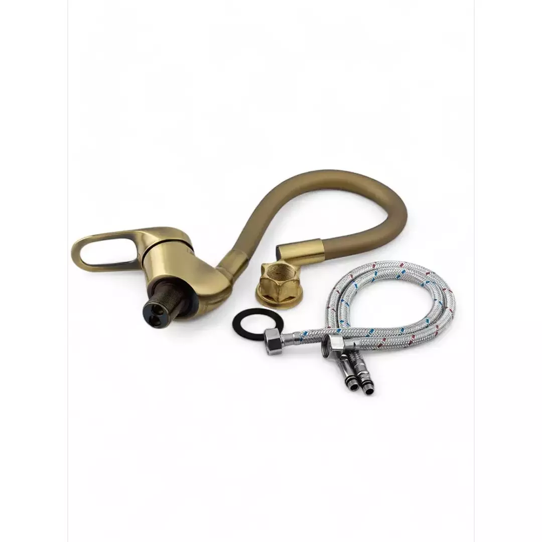 Смеситель для кухни, гибкий излив, бронза, ALOUTE A3193Q, эко-алюминий
