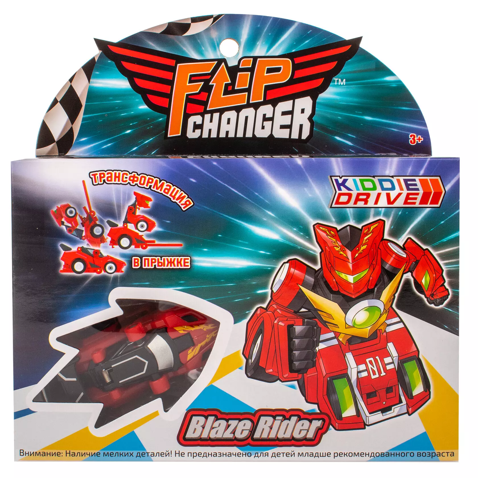 Игровой набор Машинка-трансформер Flip Changer Blaze Rider KiddiePlay 106001