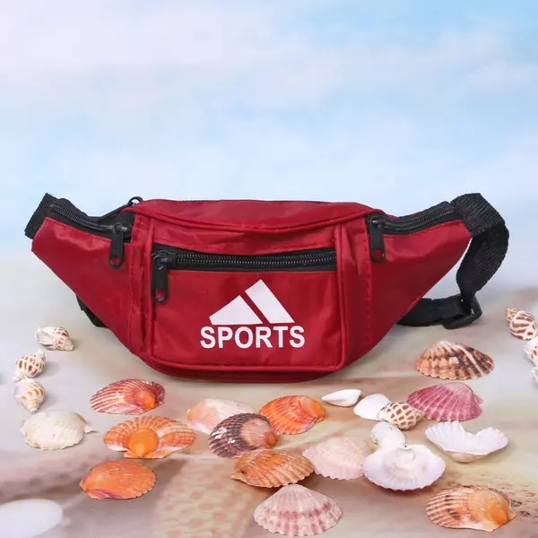 Поясная сумка Ультрамарин - Sports Style, цвет красный, 4 кармана