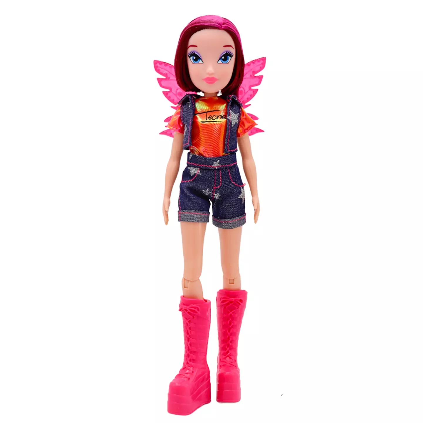 Кукла шарнирная Winx Club Текна в шортах с крыльями 24 см IW01322206